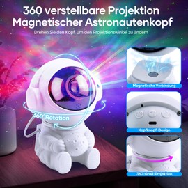 Fokky Fokky Sternenhimmel Projektor Astronaut Projektor, LED Nachtlicht Kinder 9 Nebelmodi 2 Sternenmodi Fernbedienung einstellbare, Astronaut sternenhimmel projektor mit Timer fr Kinder Erwachsene