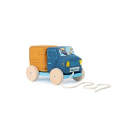LILLIPUTIENS - Mixer Truck Pull-Along - Baby toy with sounds and actions - Spin the mixer, roll the truck, and play with Stella and Bunny - Stimulates motor skills - From 12 months - 83514