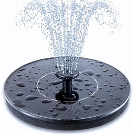 Drumstone 𝟏𝟓 𝐘𝐞𝐚𝐫𝐬 𝐖𝐚𝐫𝐫𝐚𝐧𝐭𝐲 Solar Bird Bath Fountain, Fountain Free Standing Floating Solar Powered Water Fountain Pump for Bird Bath, Garden, Pond, Pool, Outdoor