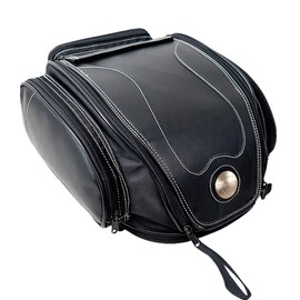 Willbros Motorcycle Tail Bag Waterproof Leather Rear Seat Bags Luggage Saddle Helmet Bag Vintage Multifuction