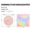 Erinde Pearl Shimmer Glitter Highlighter Highlight Makeup Contour Powder, Silver