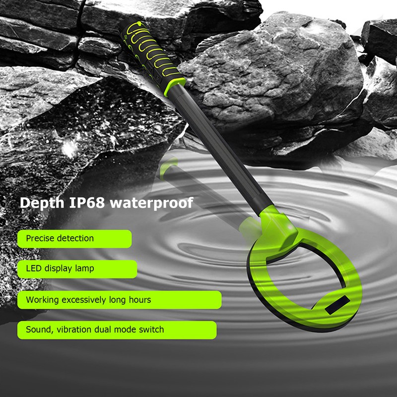 Underwater Metal Detector IP68 Waterproof 30m‑60m Handheld ABS Housing Gold