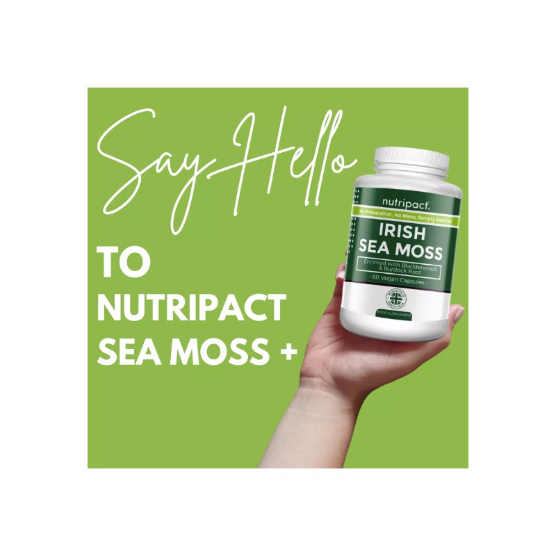 Sea Moss Capsules with Bladderwrack & Burdock Root High Strength