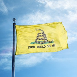 DELAYNOMORE77 Don't Tread on Me Flag United States Yellow Banner Polyester 3x5 Foot Flags Vivid Color and UV Fade Resistant Flag Outdoor Banner