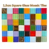 Glass Mosaic Tiles, 200 g, Bulk Square Glass Stones, Glass