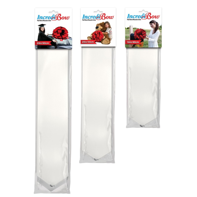 MasterBow IncrediBow Jumbo Flat Pull Bow, 20-Inch, White Lacquer