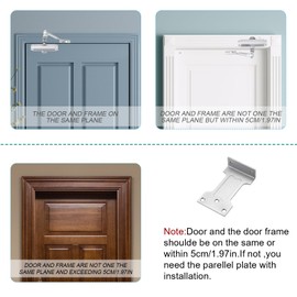 Yaocom 2 Pcs Automatic Door Closer with Hold Open Adjustable Hydraulic Heavy Duty Door Closer for Commercial Use