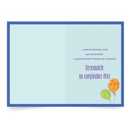 Designer Greetings Pensamientos Especiales, Spanish Birthday Cards, “Para Celebrarte” Balloons (6 Cards and Envelopes)
