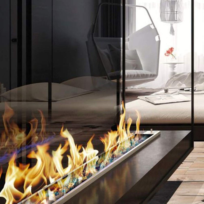 Stanbroil 10-Pound Fire Glass Cubes - 1 inch Fire Glass