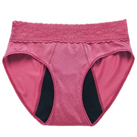 KarlyShop import rs9093 Absorbent Sanitary Panties, Water Absorbent, Sanitary Pants, Satin, Glossy, Stylish, Many Days, Light Sun, Leak Resistant, Urine Leak, Safe, Solid, 3L, Darkpink, dark pink, 3 L