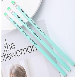 3Pcs Green Pencil, Kawaii Student Pencil Drawing Stationery, Creative Children's Kids Pencil, Macaron Color HB Pencil, Cute Pencils for Student Wooden Lead Pencils3Pcs Green Pencil, Kawaii Student Pe