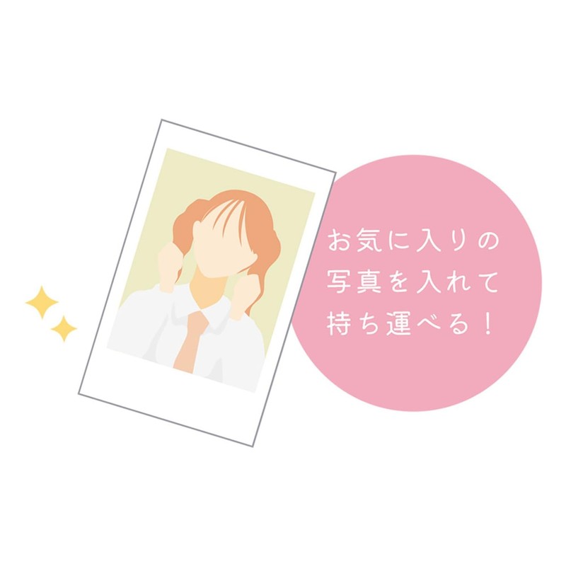 Tees Factory Peko-chan Photo Frame Keychain Black x White Size: