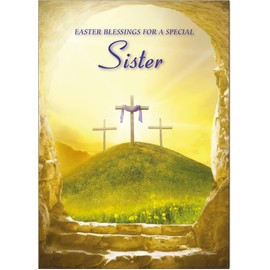 Sister Religious Easter Card - Christian Easter Card - A5 Size with Envelope