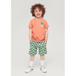 s.Oliver Boys' Checked Sweat Shorts, Petrol | Turquoise 67a0