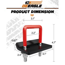 DEEAGLE Hitch Tightener Anti Rattle Stabilizer for 1.25" to 2" Trailer Hitches Reduce Movement On Hitch Mount Cargo Carrier Bike Rack Boat, RV Accessories, Red & Black