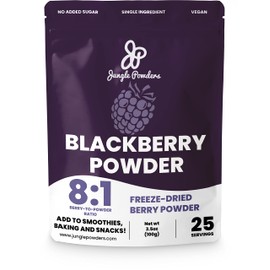 Jungle Powders BlackBerry Powder for Smoothie 3.5oz, Freeze Dried Powdered Blackberries, GMO, Additive, and Filler Free Unsweetened Purple Superfood Extract for Cooking, Baking, Flavoring & Smoothies