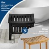 HDPE Shower Bench with Storage Shelf - Waterproof Bath Seat