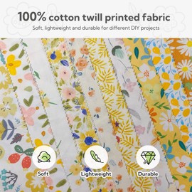 50pcs Jelly Roll Fabrics for Quilting, 2.5 inch Wide Floral Cotton Sewing Fabric, Assorted Jelly Roll Quilt Patterns Fabric Bundles for Blanket, Rug, Upholstery, Home Decor, and Crafts (Yellow II)