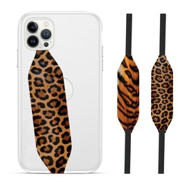Switchbands Universal Phone Grip Straps | Reversible and Reusable Phone Grip Straps | Phone Grip Straps for Secure handling | Portable Phone Loop Straps for All Phone Cases - Vegan Leopard