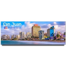 Generic San Juan Panoramic Fridge Magnet Puerto Rico Travel Souvenir