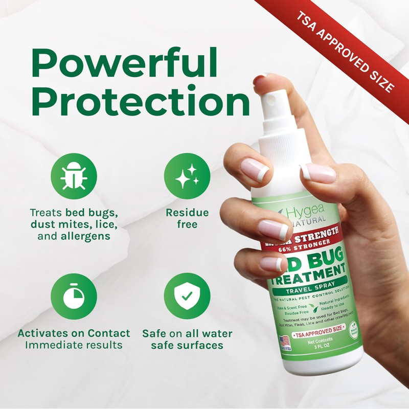 Hygea Natural Extra Strength Bed Bug Killer & Mite Travel