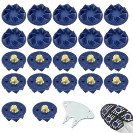 SANTUO 22PCS Screw-in Cricket Spikes with Cricket Spikes Replacement with Spanner Blue Cricket Shoes Cleat Set Replacement Suitable for Most Sneakers and Balls 22 * 10mm