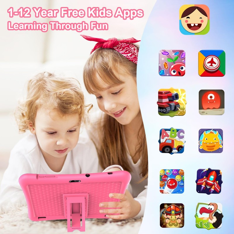 Kids Tablet 10 inch Android 13 with Shockproof Case, Quad-Core