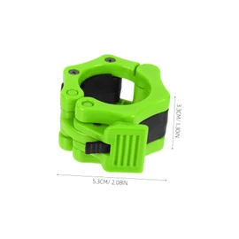 Hohopeti 1 Pair Barbell Clip Barbell Spring Clamps Weight Lifting Clips Home Bar Accessories Gym Accessories Bar Bell Clamps Gym for Weight Lifting Iron Light Green