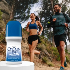 Avon On Duty Sport 24 Hr Roll-On Antiperspirant Deodorant, – 2.6 fl oz (6-Pack)