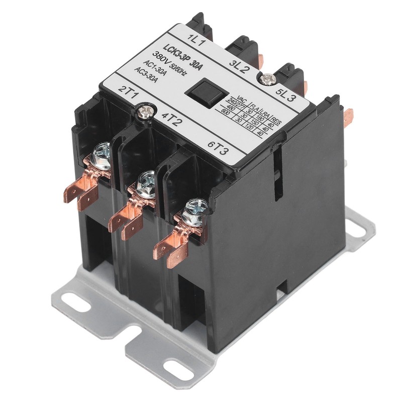 LCK3 3P 30A AC Contactor Heat Resistant PP Shell Silver