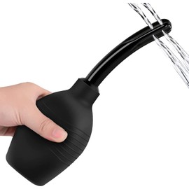 Enema Anal y Vaginal para Hombres y Mujeres. Ducha de Silicona, Reutilizable. Accesorio de Higiene Lavativa Anal y Vaginal.