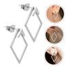 Ipetboom Elegant Geometric Earring Studs for Women Diamond Shaped Design