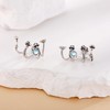 DAYLINLOVE Mushroom Earrings 925 Sterling Silver Mushroom Moonstone Stud Earrings