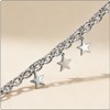Fusamk Women’s Star Bracelet Stainless Steel Link Chain, Double Layer