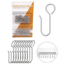 Metal Curtain Hooks for Drapes – 100 Pack Drapery Hooks Curtain Track Hooks Hanger S Hooks Stainless Steel Hardware Hooks Small Clips for Ceiling Curtains Track Indoor/Shower/Window (100 Pack)