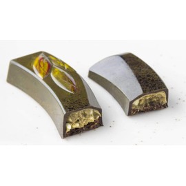 Greyas Luis Amado Chocolate Academy CM 3436 Clear Polycarbonate Chocolate Mold Candy Mould with 6 Wavy-Bar Cavities, Each 114.4mm x 35.5mm x 16.5mm High