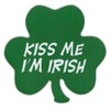 Kiss Me I'm Irish - Clover Shaped Car Magnet -