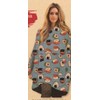 Premium Hoodie Blanket Reversible - One Size Fits All, Dinosaur
