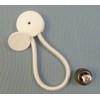 StayPut Bungee/Shock Cord Fastener, White w/Black Surface Attachment Knob &