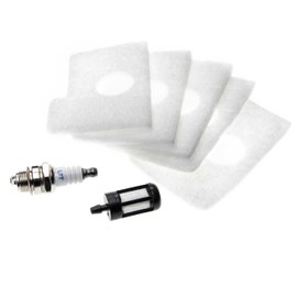 vhbw Air Filter, Fuel Filter, Spark Plug Compatible with Stihl MS 170, MS 180, 017, 018, MS 180 C Chainsaw, Chainsaw Maintenance Kit