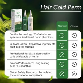 PureStyle Professional Hair Cold Perm Kit, No Heat Damage Free Cold Wave Perm for Long Lasting Salon Quality Curls, Home & Salon Use Hair Perm Liquid