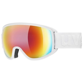 uvex topic FM Sphere Ski Goggles for Men and Women Anti-Fog Anti-Distortion and Anti-Fog White Matte / Rainbow-Rose One Size