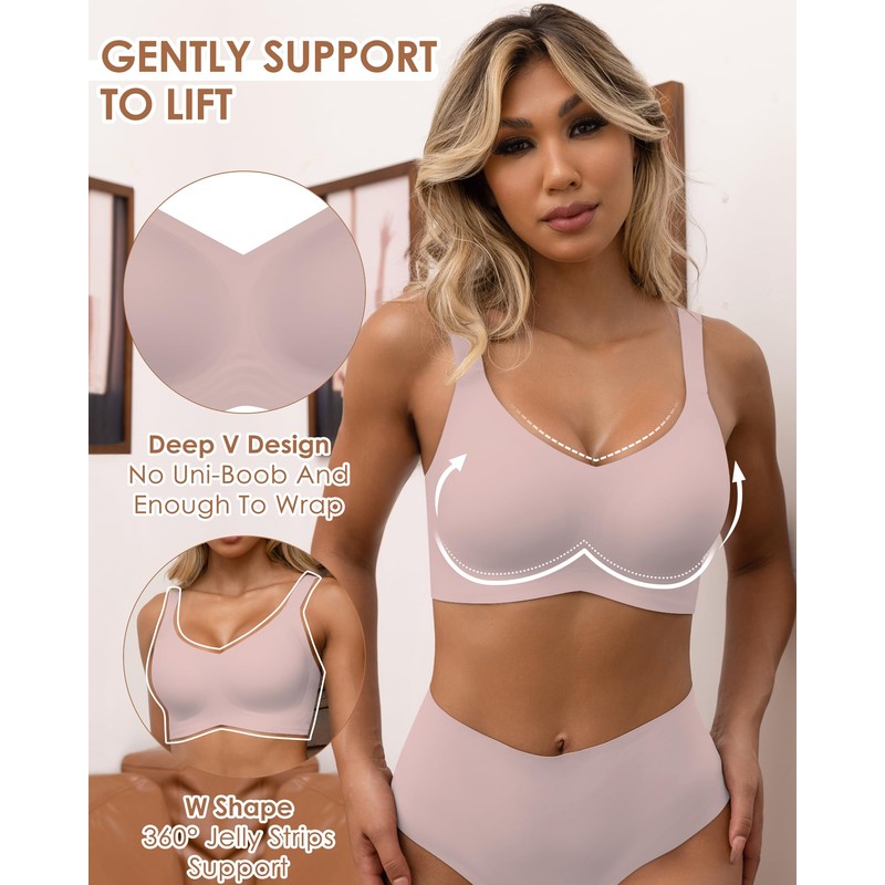 HORISUN Bras for Women Comfortable Wirefree Bras for Women Full