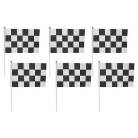 Bandera a Cuadros Bandera de Carreras, Bandera de Palo de Carreras en Blanco y Negro Decoraciones de Bricolaje Bandera a Cuadros para RC Racing Car Actividades Deportivas Home Party RC Crawler