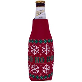 Ho Ho Ho Pattern Christmas Sweater Beer Bottle Coolie