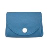 Aqua Leather Mini Wallet, Washable, Genuine Leather, Plain, Unisex, Unisex,
