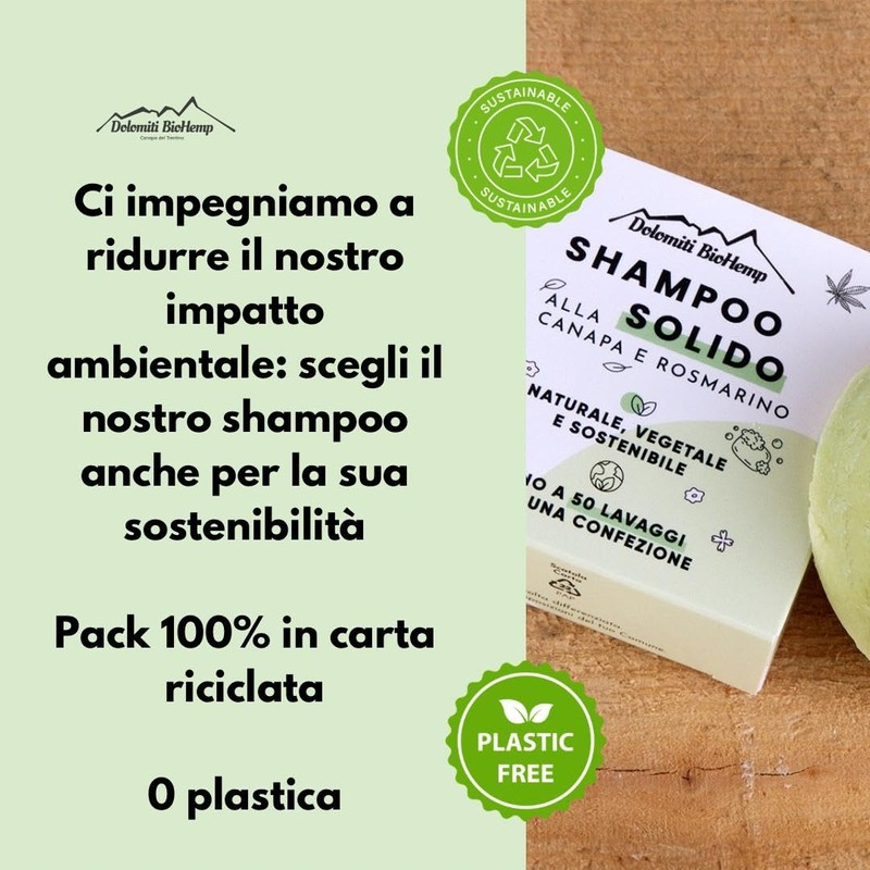 Solides Shampoo mit Hanföl und Rosmarin