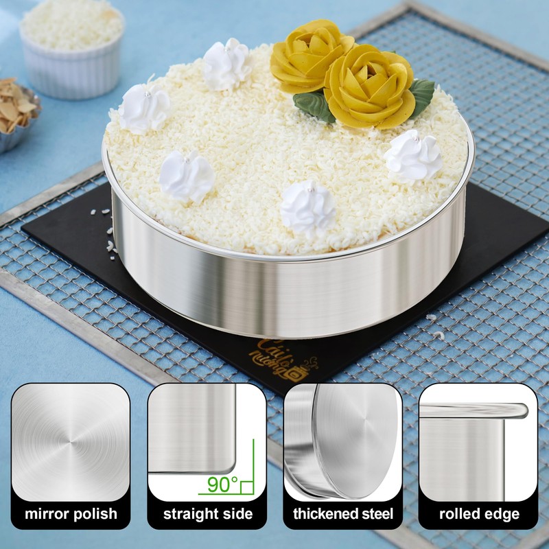 AWTBDP 8 Inch Round Cake Pans Set of 2, Nonstick