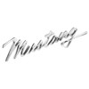 United Pacific F6802 Tripe Chrome Die-Cast “Mustang” Script Emblem, Badge