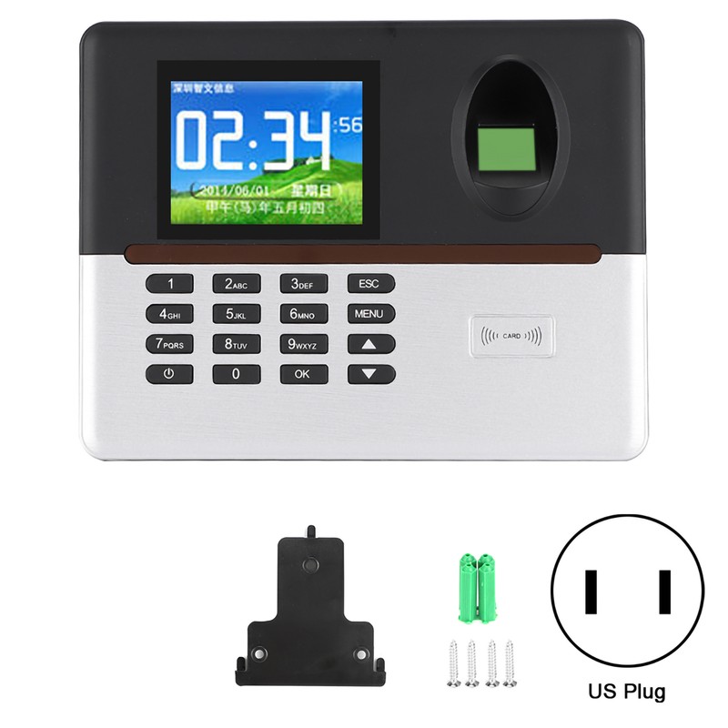 2.8in Wifi Time Attendance Machine 125KHZ RFID TCP/IP Fingerprint Password